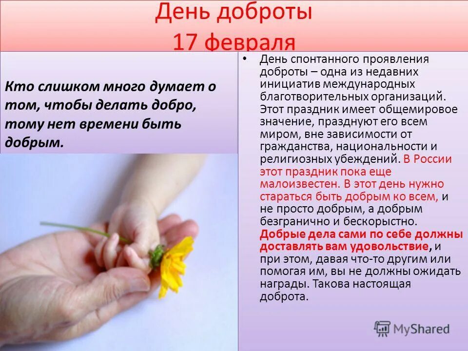всемирный день спонтанного проявления добротыдоброты. почему 17 февраля. международный день спонтанного проявления доброты. почему 17 февраля. всемирный день спонтанного проявления доброты.