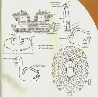 Лебеди крючком схемы и описание