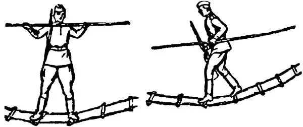 Средство передвижения разведчика. Палка Пугачевского разведчика. Перемещение по бревну в армии. Приспособления разведчика. Второе передвижение