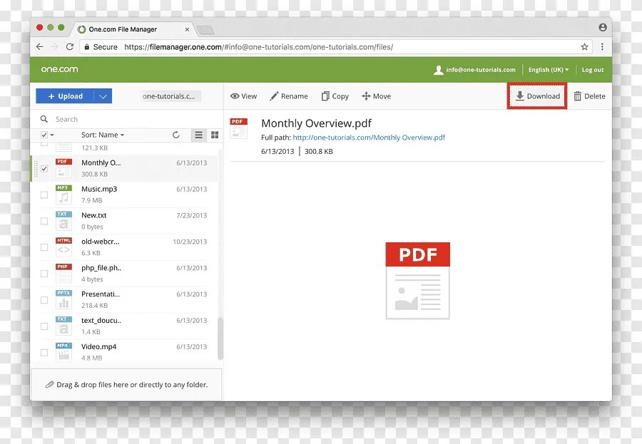 Web file share. Web file manager.