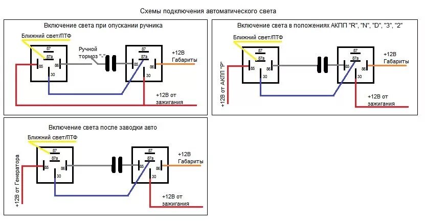 Схема реле автоматического включения света. Схема автоматического включения света фар своими руками. Схема автоматического включения ближнего света фар после запуска. Схема автоматическое включение ходовых огней света. Включился свет сам по себе