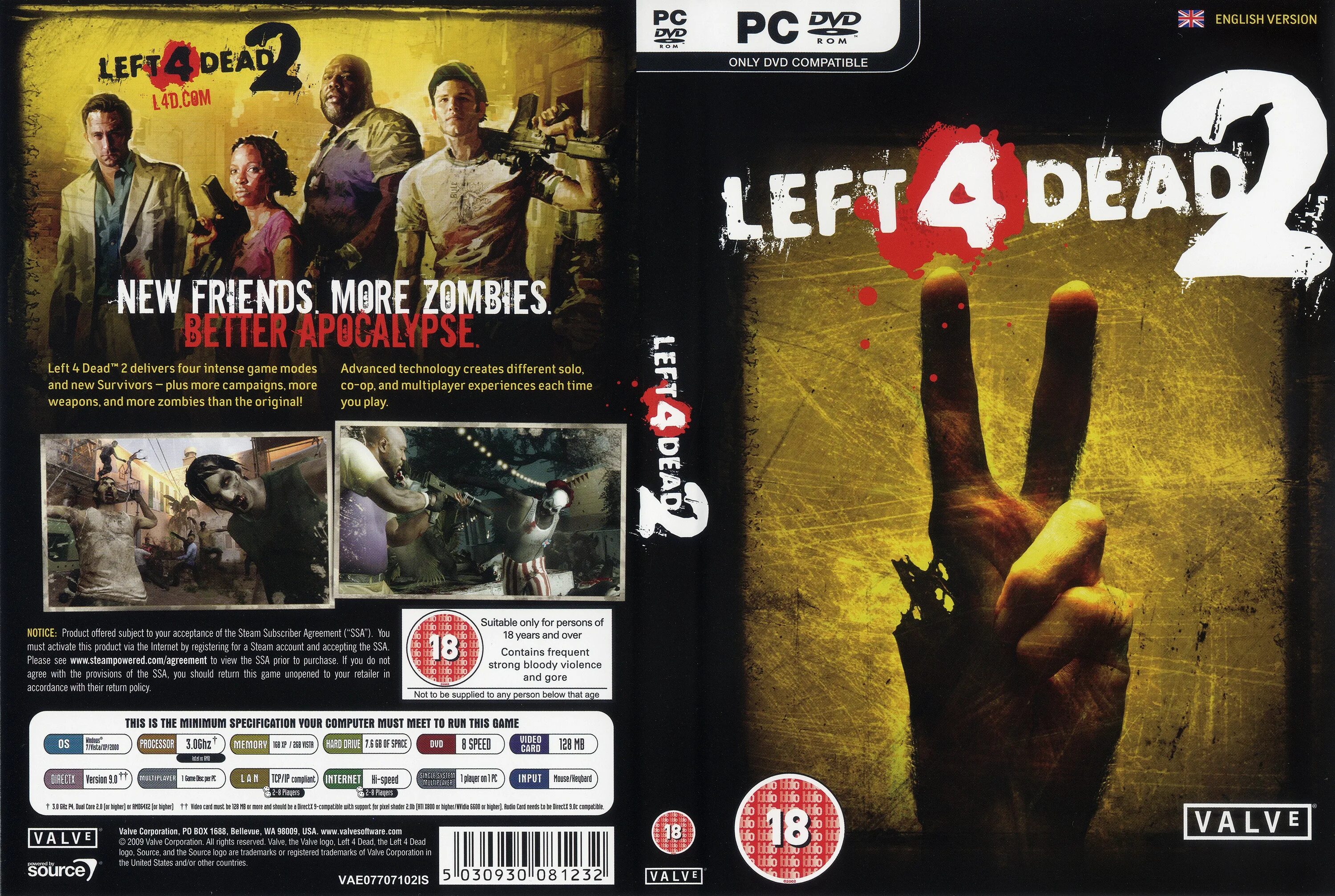 Left 4 Dead 2 Xbox 360 диск.