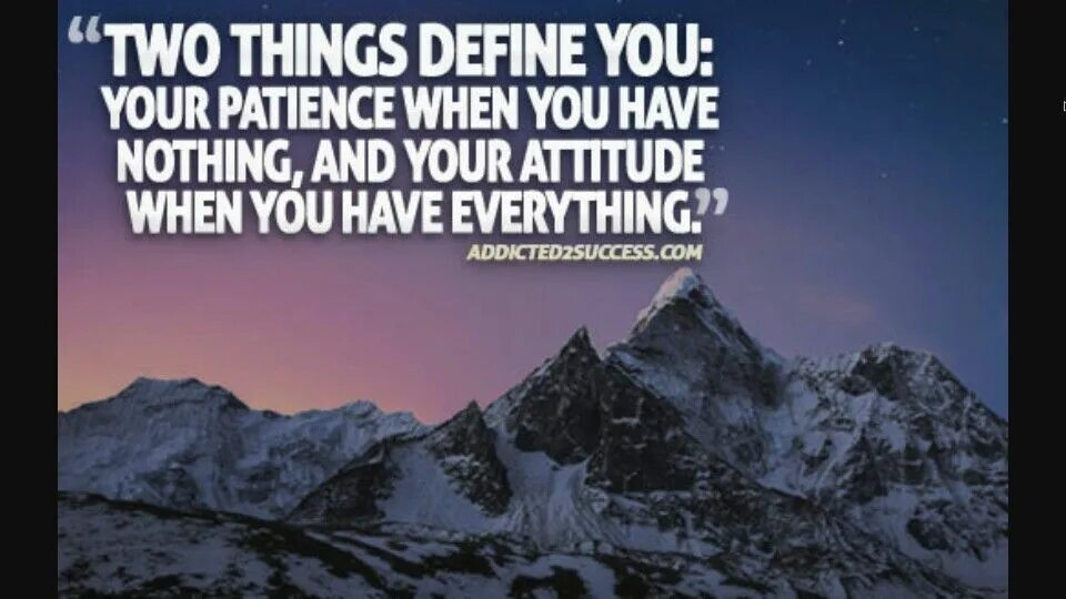 Do you have patience. Do you have patience