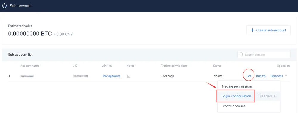 Create account api