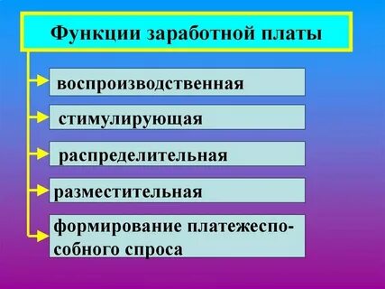 Функции заработная плата это