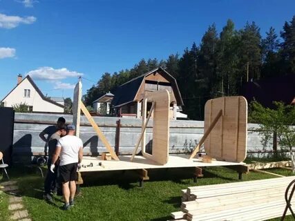 Установка бани на участке