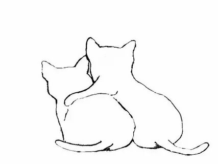 Нарисовать 2 кошки