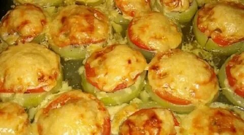 Колечки кабачков в духовке с сыром