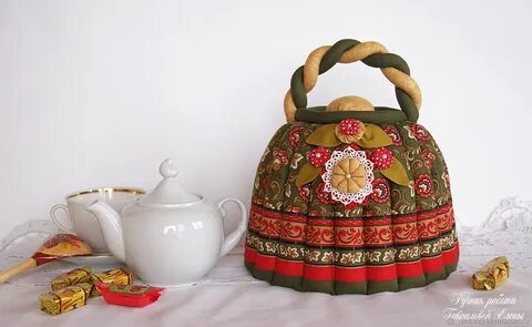 Выкройка грелки на чайник в натуральную величину