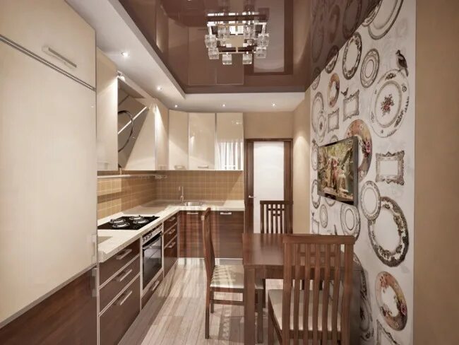 Ceiling in kitchen 8 sq.m. photo (58 Photos)