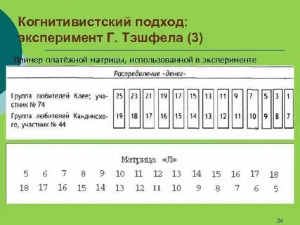Эксперимент матрица