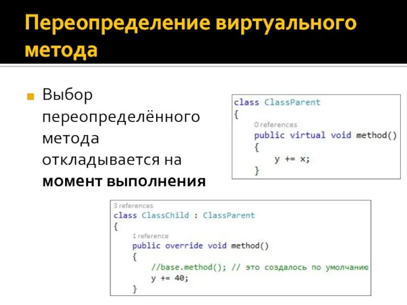 Переопределение методов это механизм. Как переопределить метод с++. что такое виртуальные методы в c# ?. переопределение методов. переопределение метода java.