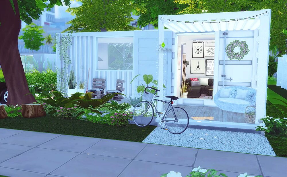 Как сохранить дом в симсе. SIMS 4 House. Летний домик симс 4. Container SIMS 4. House in SIMS 4.