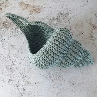 Ракушка из шнура крючком