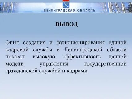 Вывод опытный