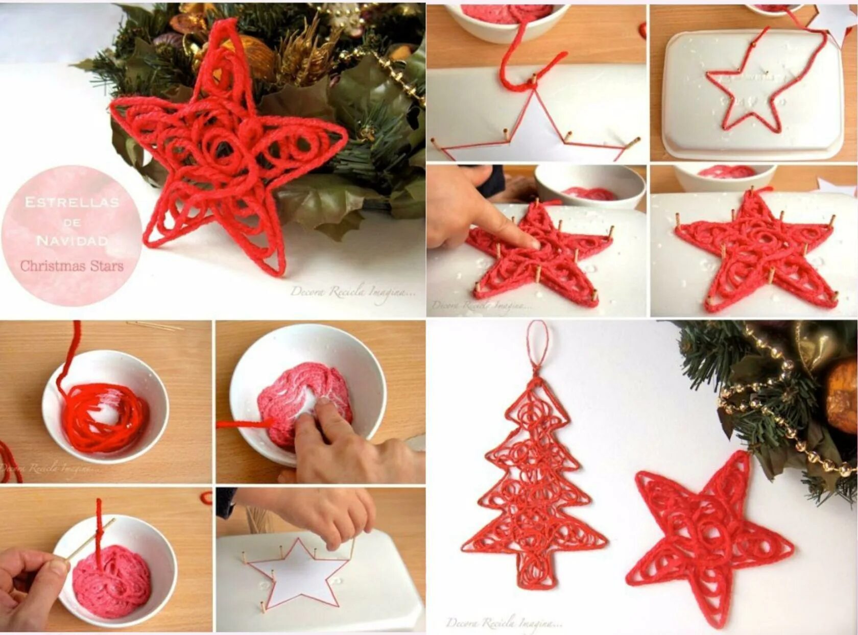 как можно сделать новогодние украшения. идеи для нового года. новогодние украшения для дома своими руками. новогодние украшения своими руками. необычные елочные игрушки.