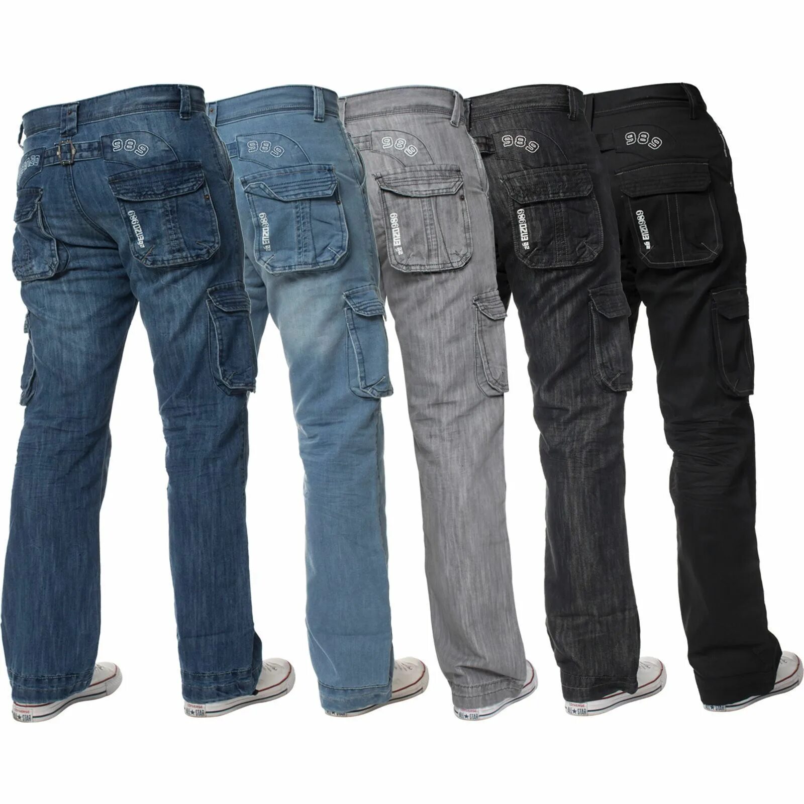 Купить мужские джинсы с карманами по бокам. Джинсы карго straight-Leg. Брюки карго деним Comfort Fit. Ze Enzo джинсы 989. Enzo 969 Jeans.