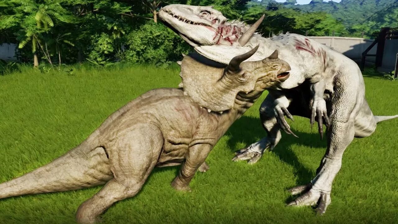 Гибрид Трицератопса и Рекса. T-Rex vs Triceratops. Гибрид тираннозавра. Спинозавр против Трицератопса.