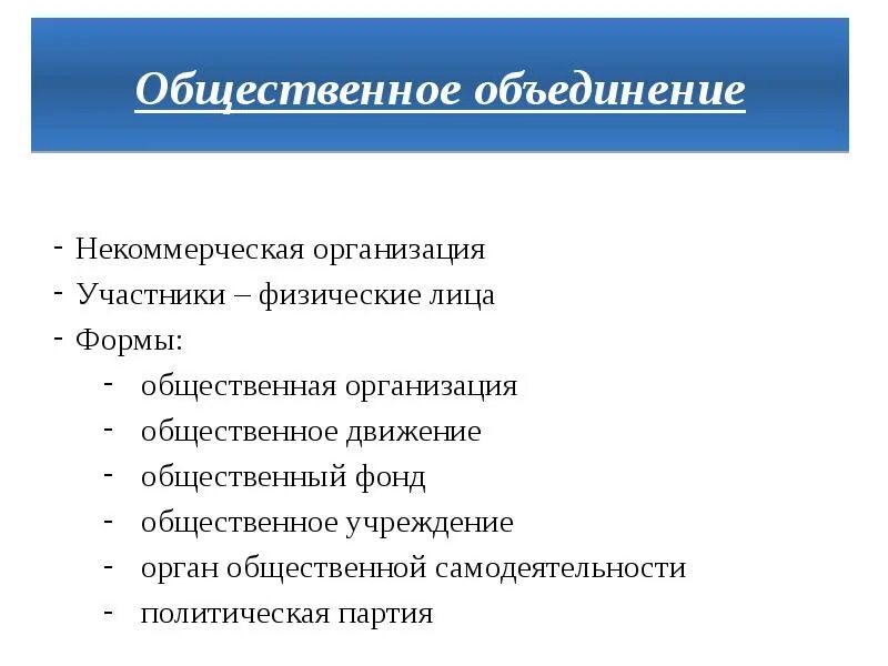 Некоммерческие организации участники деятельности