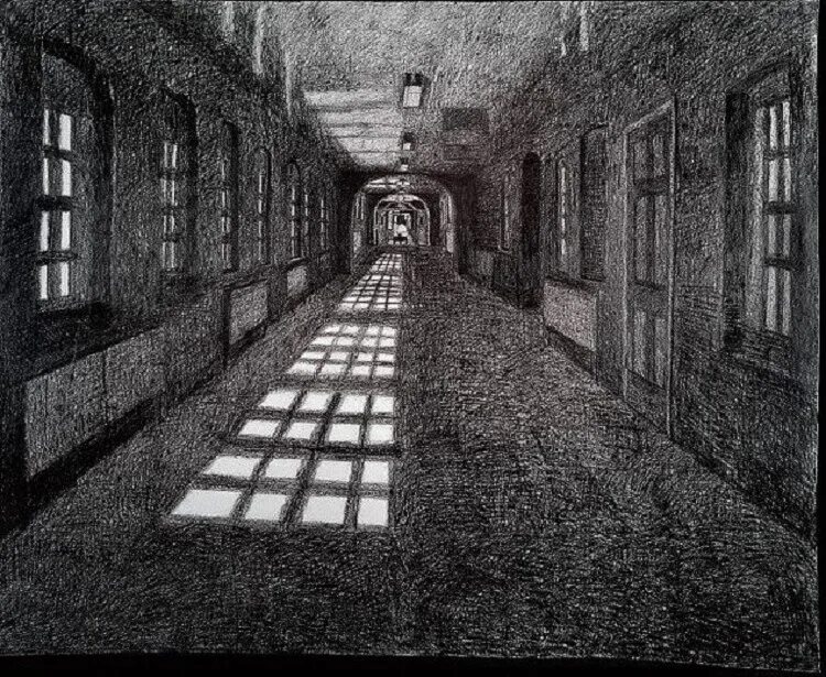 Эксперимент розенхана. Психолог дэвид розенхан. дэвид розенхан эксперимент. коридор карандашом. психиатрическая больница рисунок.