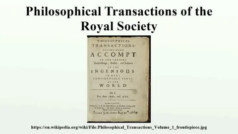 Philosophical transactions of the royal society
