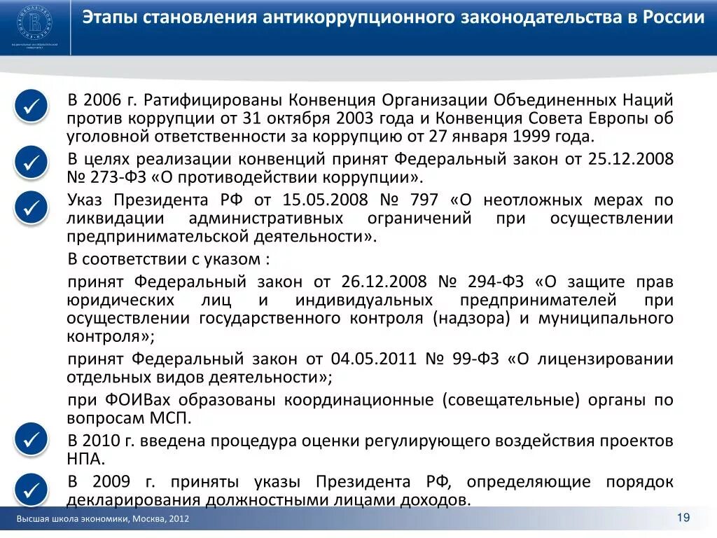 Ратифицированный акт. Этапы развития российского антикоррупционного законодательства. Антикоррупционные конвенции. Конвенция ООН против коррупции 2006. Конвенция совета Европы об уголовной ответственности за коррупцию.