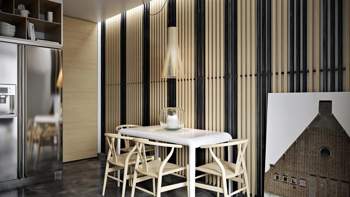 Кухня рейками фото Keuken Modern kitchen design, White kitchen design, Home decor kitchen