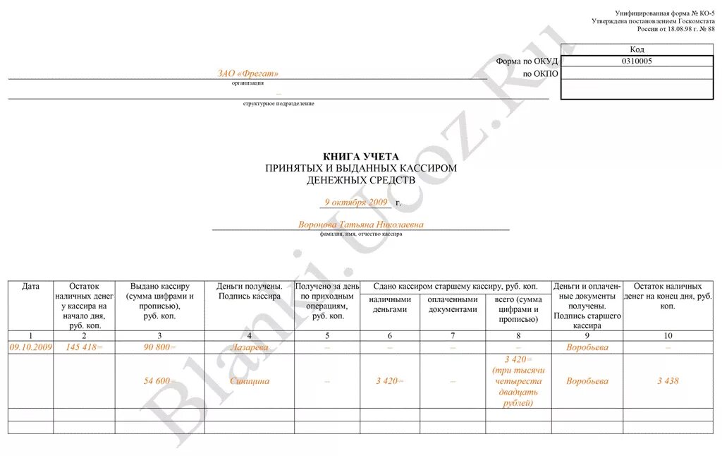 Книга учета принятых денежных средств. Книга учета принятия и выдачи кассиром денежных средств. Книга учета движения денежных средств ко-5. Журнал ко-5 книга учета принятых и выданных кассиром денежных средств. Книга учета принятых и выданных ценностей образец заполнения.