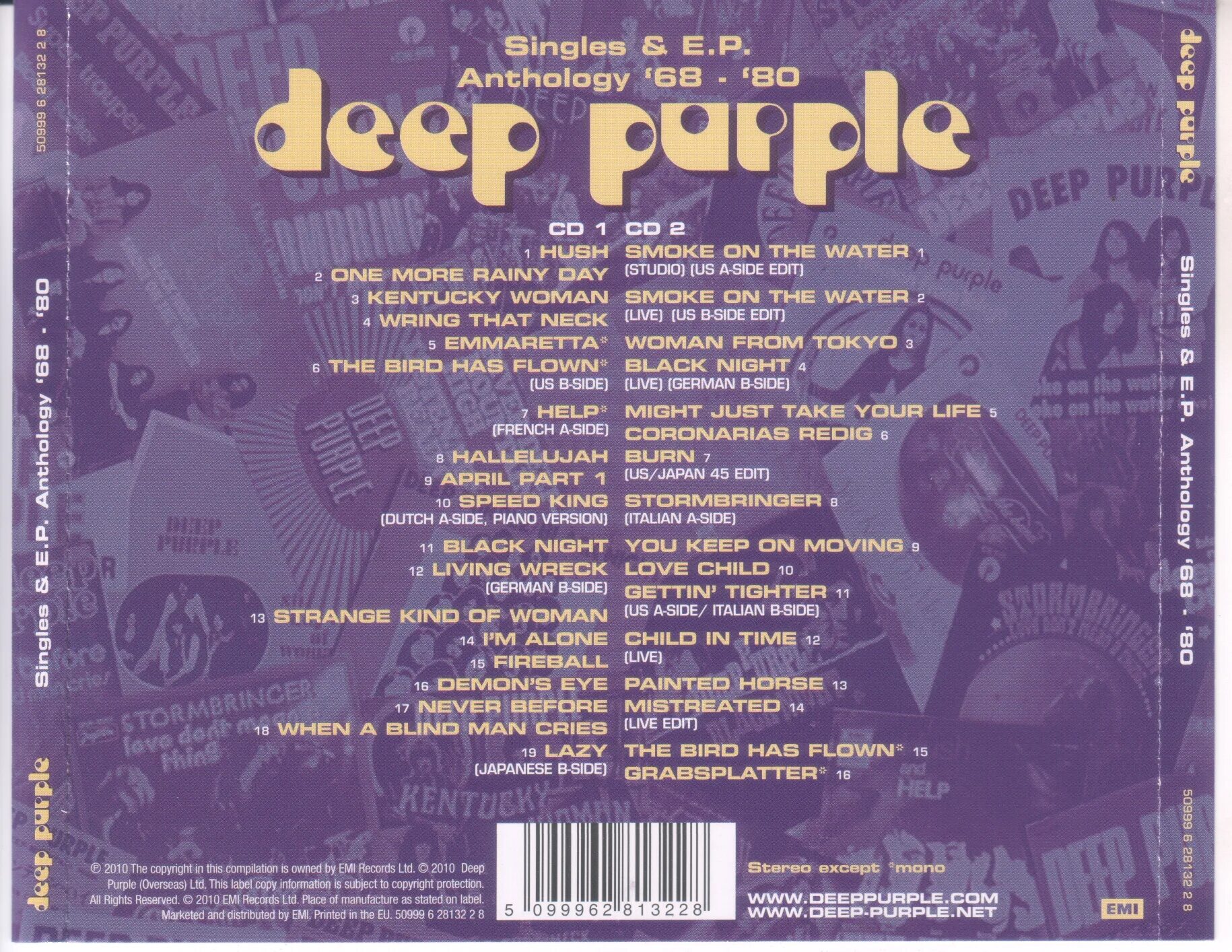 2010 Singles & e.p. Anthology '68–'80-Deep Purple. Deep Purple 2010 Singles. Deep Purple Live 2010. Deep Purple the best of кассета. Музыка дип перпл