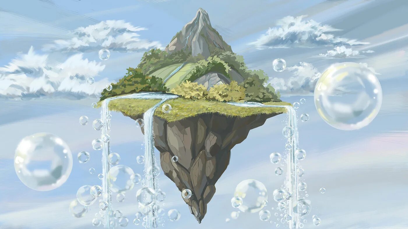 Floating island. Геншин Небесный остров. Летающие острова. Летающие острова арт. Летающие острова картинки.