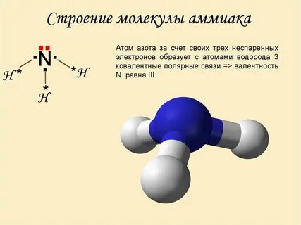 Сколько атомов в аммиаке