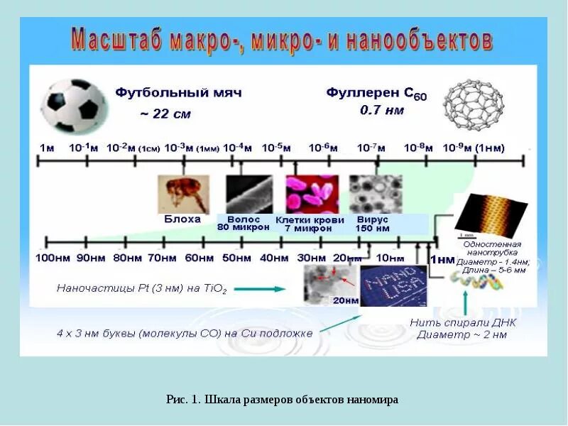 Определение микро. Шкала размеров объектов наномира. Масштаб макро микро и нанообъектов. Размер нанообъектов. Шкала размеров нано.