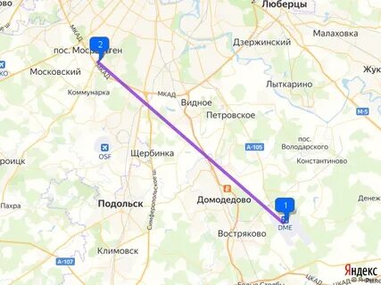 Внуково домодедово расстояние