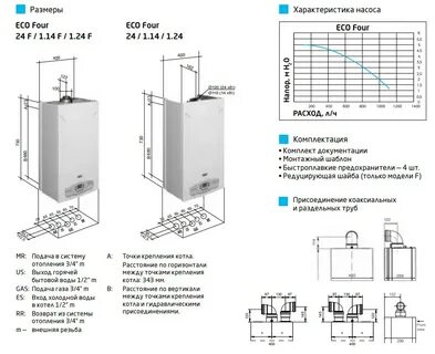 Характеристика двухконтурного газового котла бакси