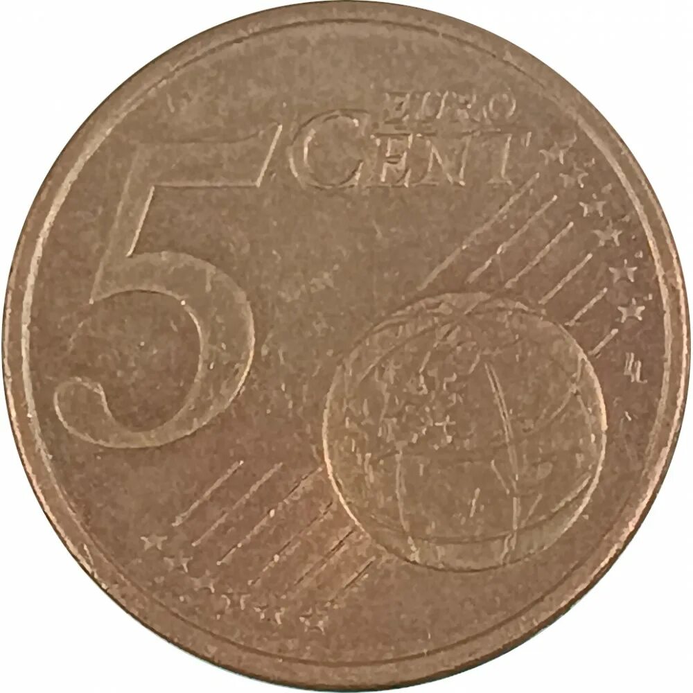 Немецкие 5 в рубли. Монета 5 центов евро. Монета 5 центов евро 2004г. 5 Евро цент 2007. Монетка 5 Euro Cent 2004 года.