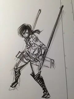 R3-B_R0-K on Twitter: "Isayama has published a sketch of Mikasa with.