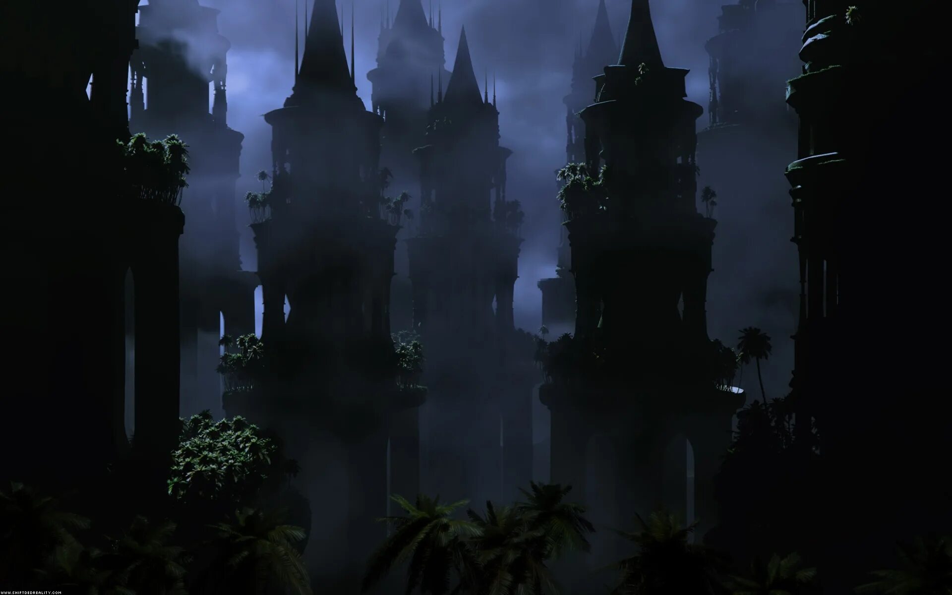 Dark town. Замок Дракулы арт Готика. Мрачный Готический замок. Мрачный город. Мрачный мир.