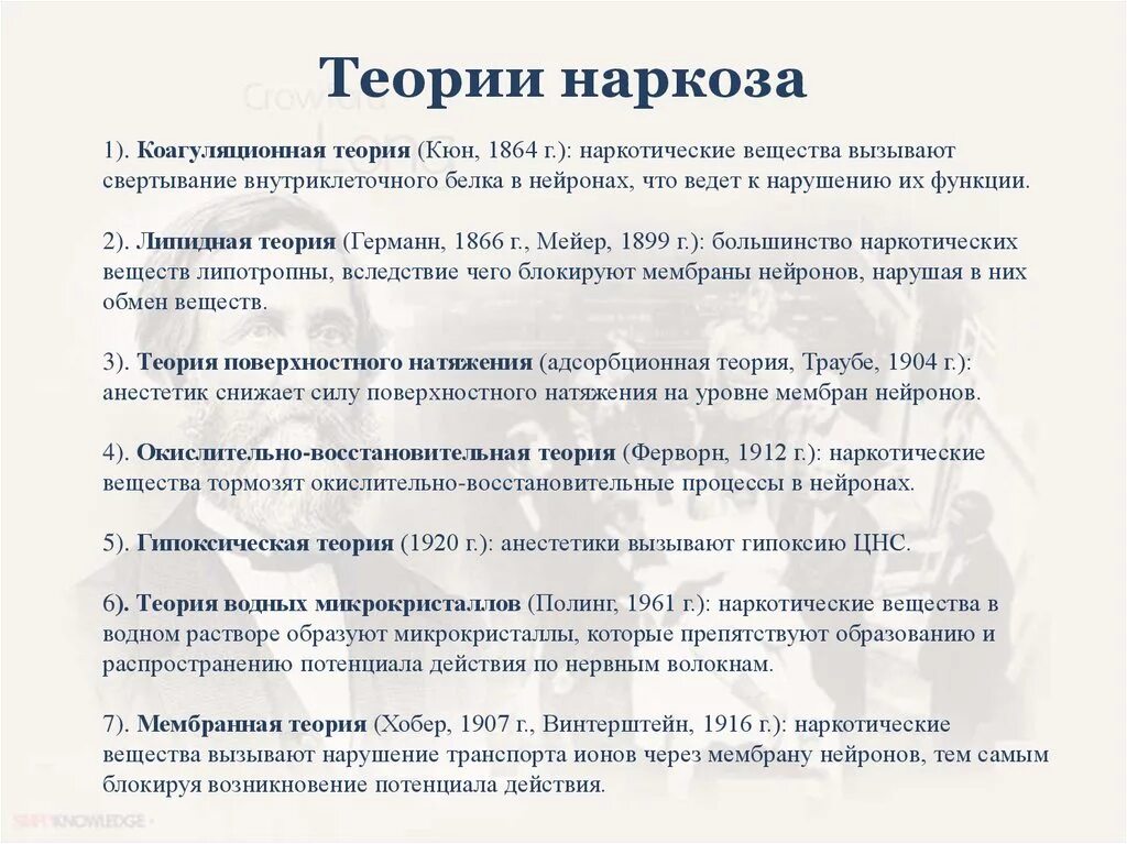 Через сколько можно есть после общего наркоза. Теории наркоза. основные теории наркоза. теории общей и местной анестезии. наркоз теории наркоза.