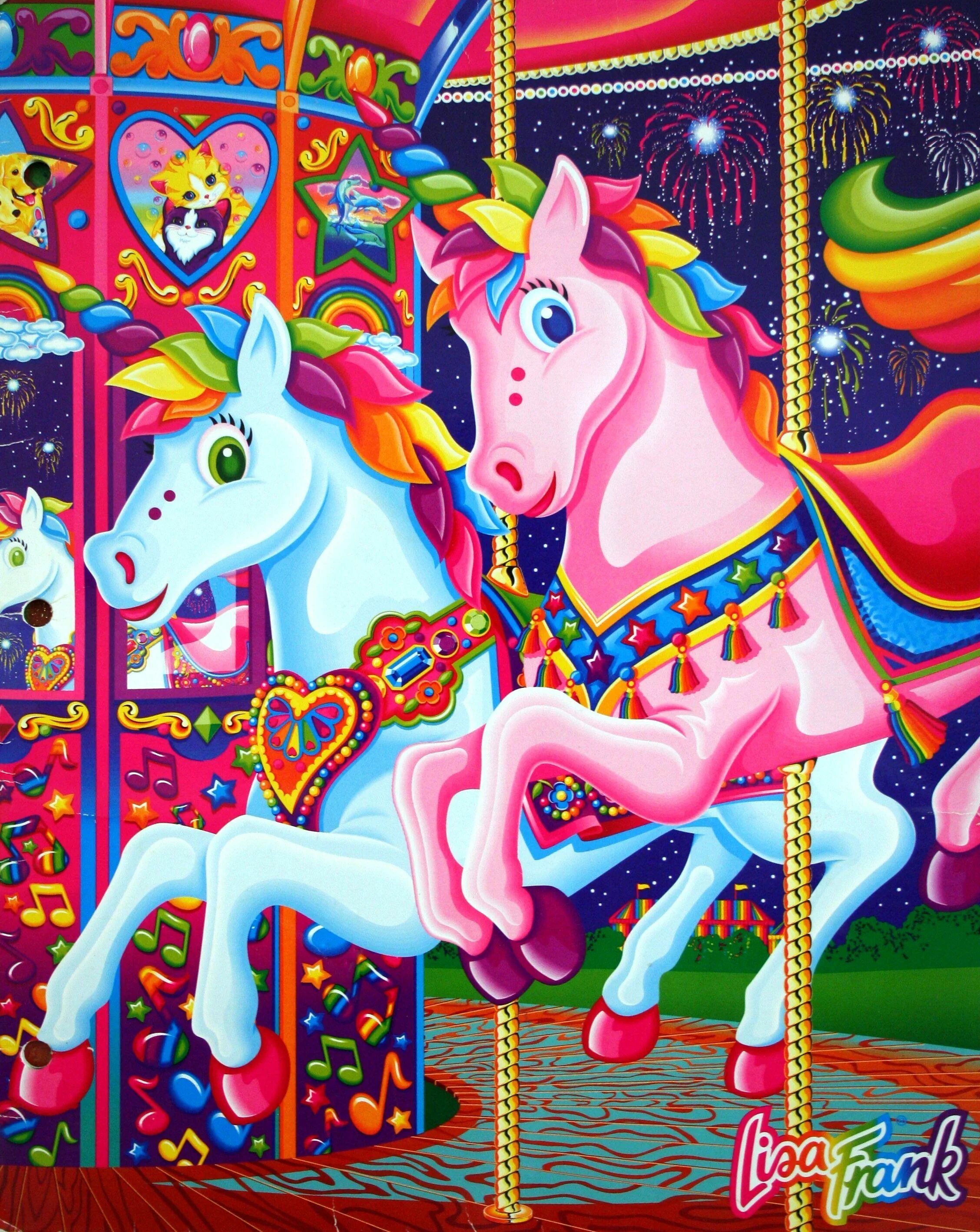 Lisa frank. Карусель с единорогами. Лошадка Радуга Карусель. Единорог Фрэнк.