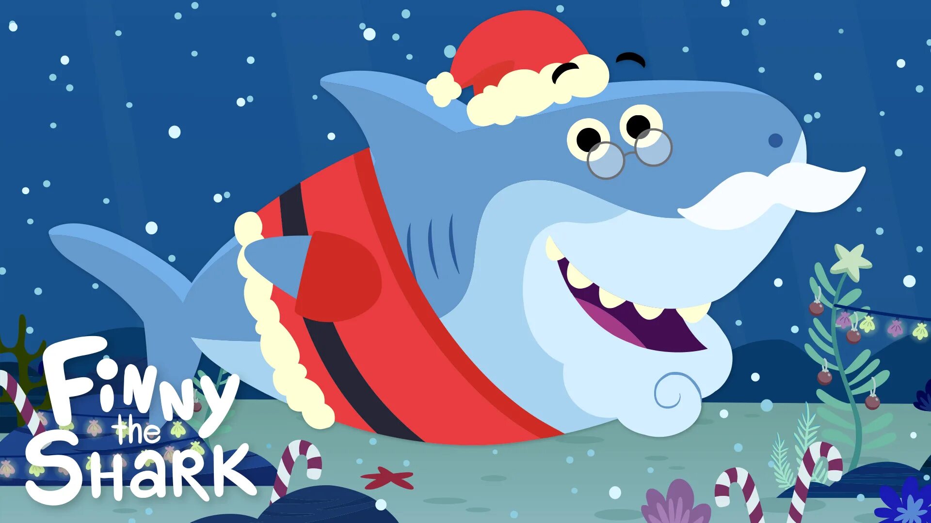 Super simple songs baby shark. Санта Шарк. Рождественская акула. С новым годом акула. Christmas Baby Shark.