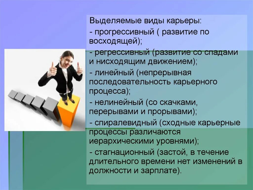 Виды карьерного процесса. Типы карьеры. Типы развития карьеры. Карьера бывает профессиональная.