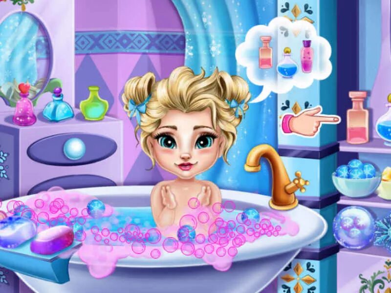 Bathing games. Малышка хейзел спа салон. bubble bath игра. elsa baby. baby bathing игра.