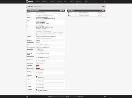 Pfsense интерфейс
