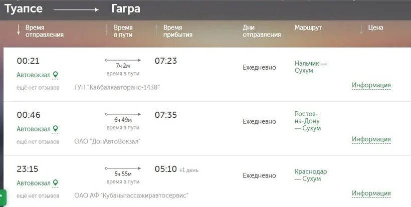 Билеты краснодар гагра