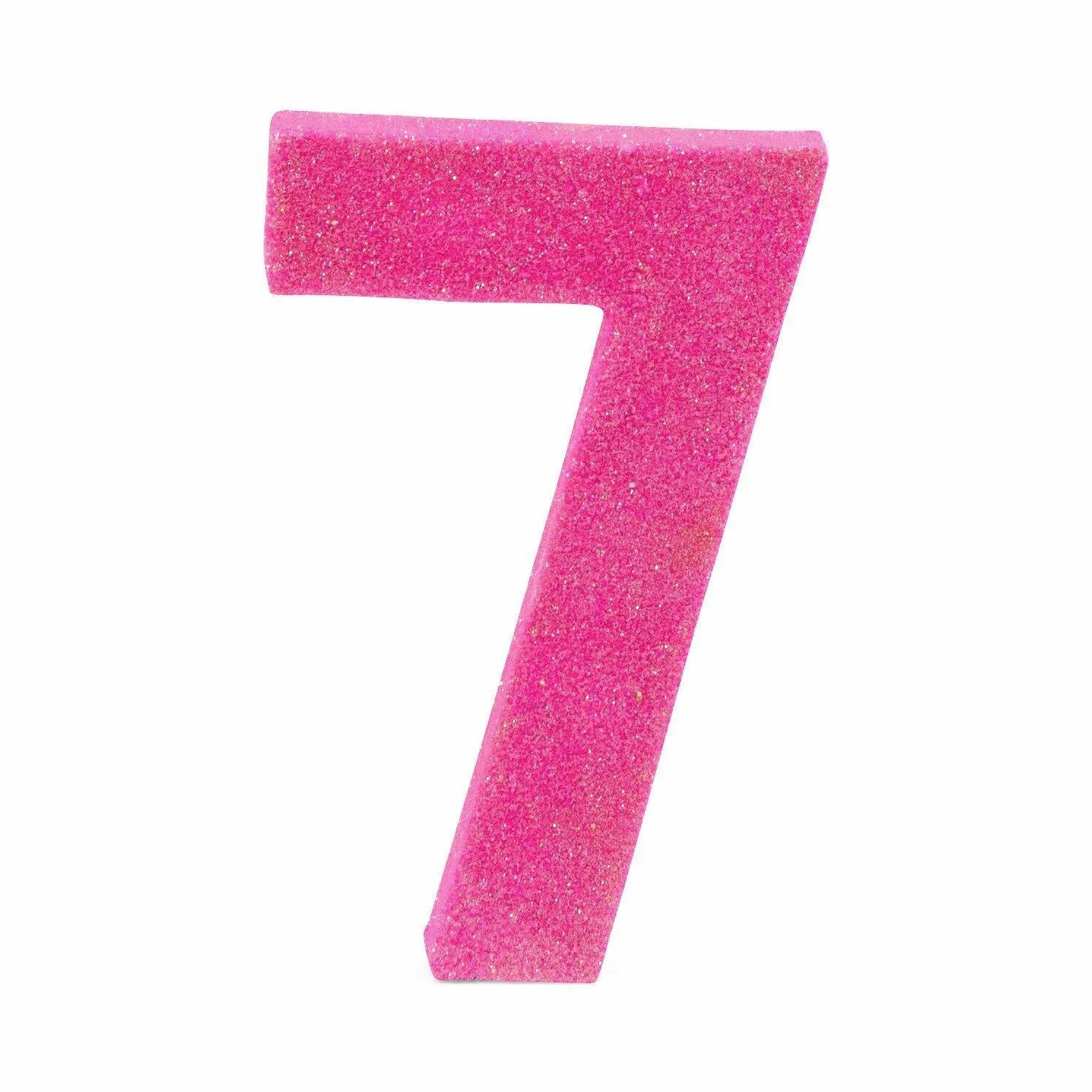 Розовая цифра 7