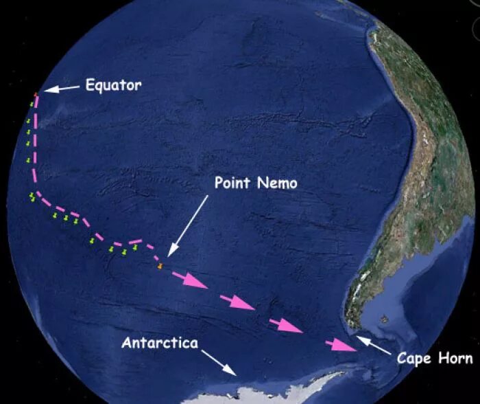 Точка немо сайт. Точка Немо в тихом океане. Пойнт Немо. Точка Немо на карте. Точке Немо в Южной части Тихого океана.
