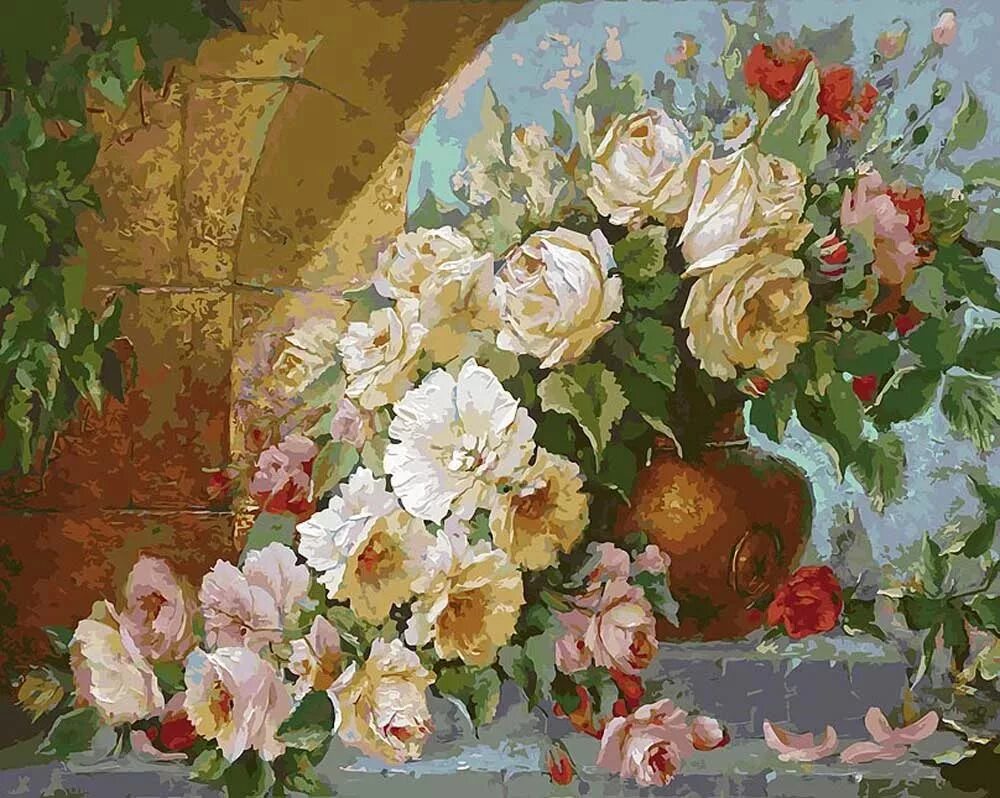 Цветы в живописи Антона Горцевича. Картина по номерам купить художники