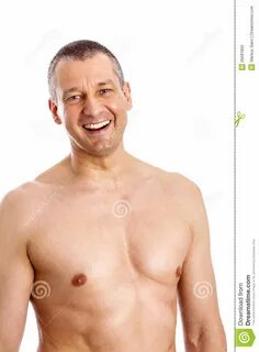 Body of a middle age man stock photo. 