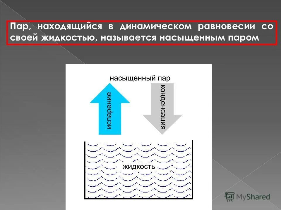 Динамическое равновесие со своей жидкостью. Пар в динамическом равновесии. Пар находящийся в динамическом равновесии. Динамическое равновесие насыщенный пар. Динамическом равновесии со своей жидкостью.