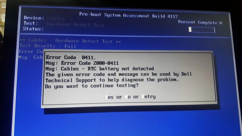 Test failed